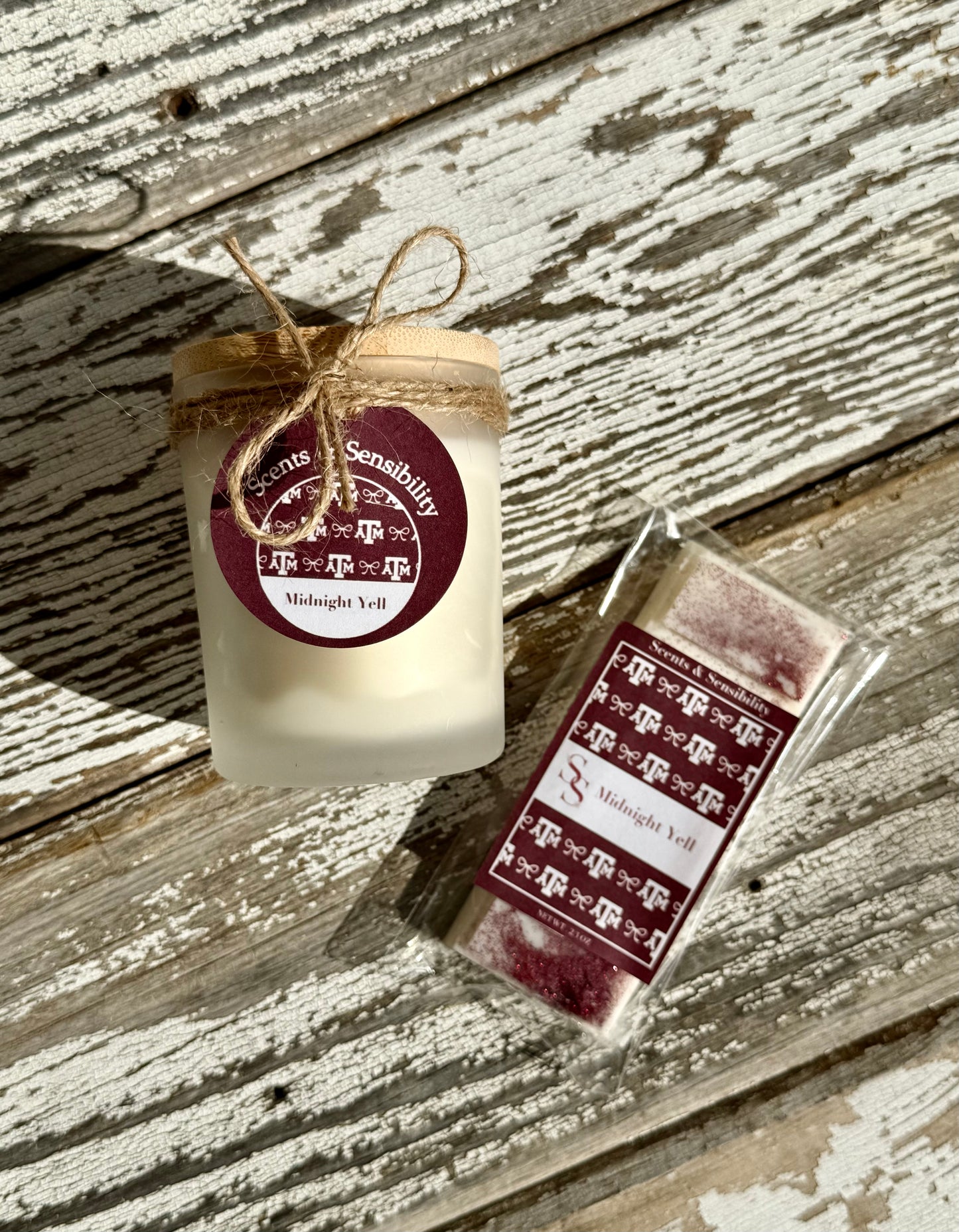 Texas A&M Wood Wick Candle and Wax Melt