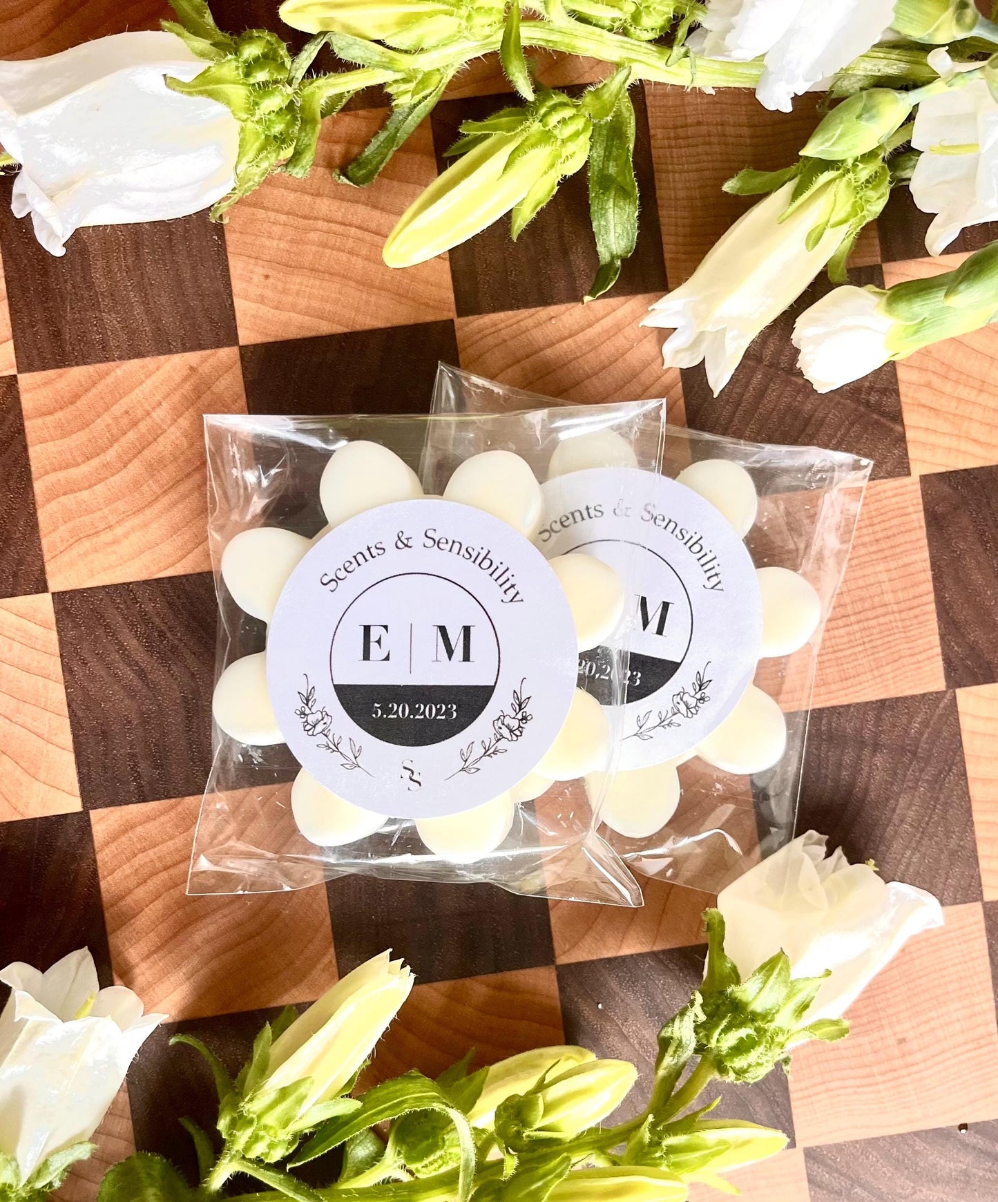 Customizable Wedding Favors Wax Melt 8 pieces