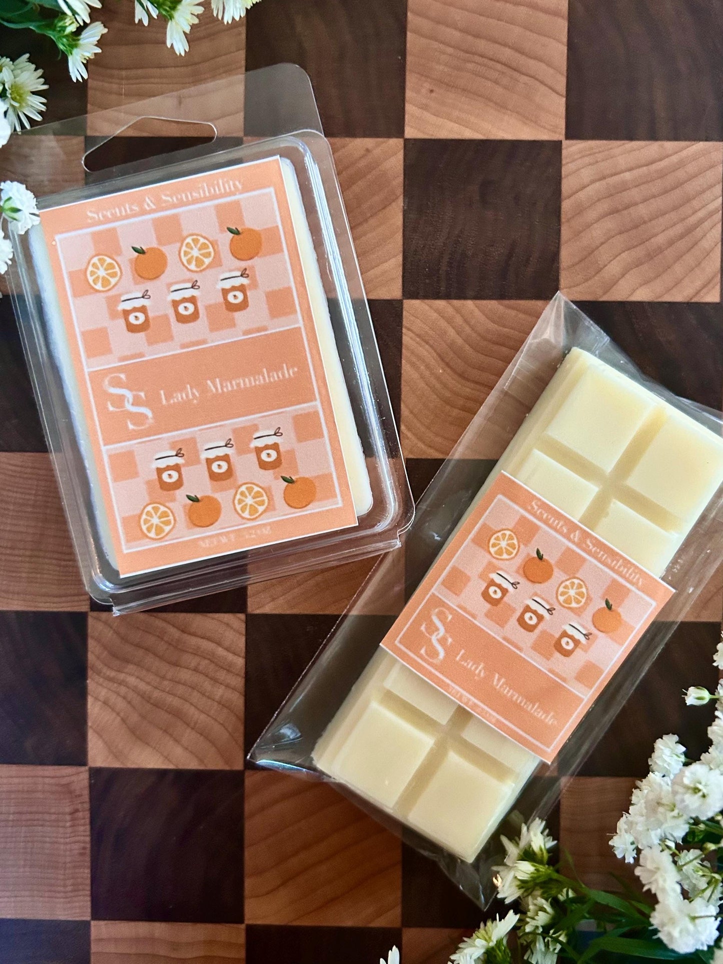 Lady Marmalade, Natural Handmade Wax Melts, Snap Bars, Fruity scent