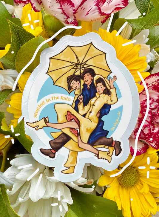 Singing in the Rain Inspired Sticker