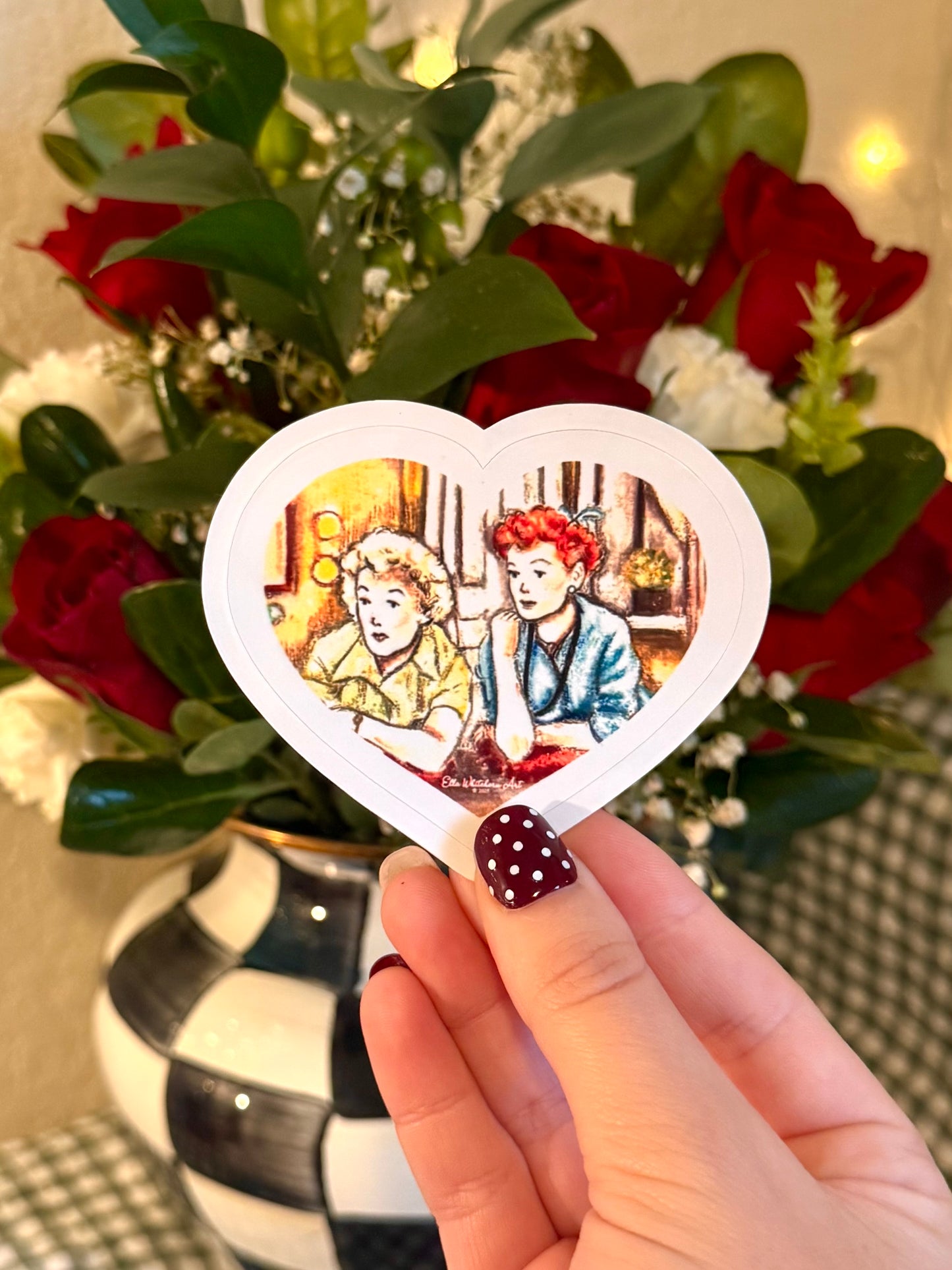 Lucy and Ethel Waterproof Sticker