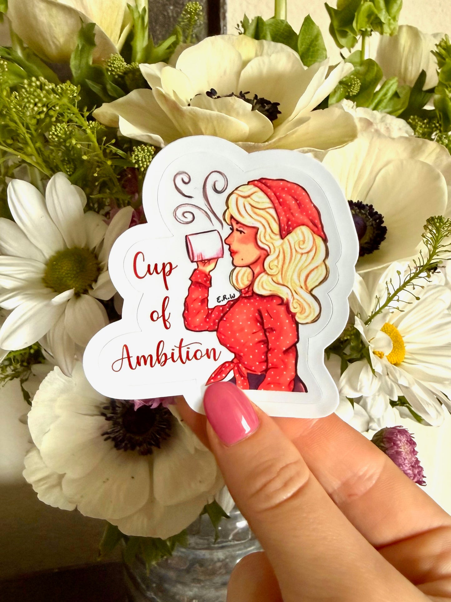 Cup Of Ambition Sticker