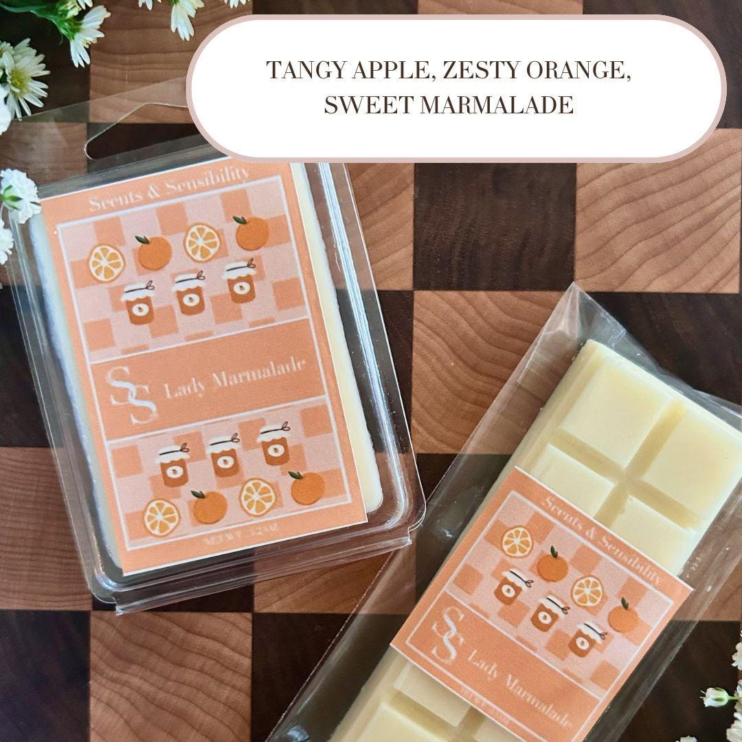 Lady Marmalade, Natural Handmade Wax Melts, Snap Bars, Fruity scent