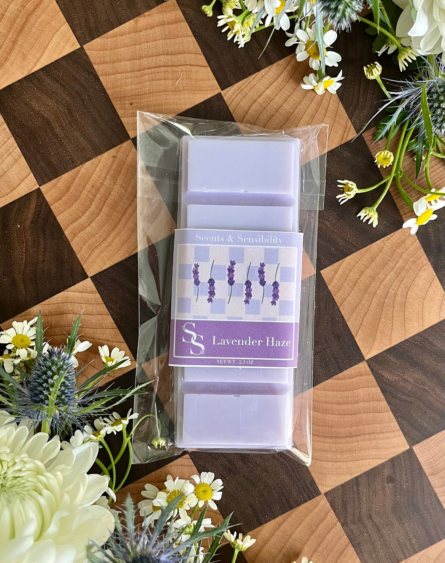 Lavender Haze, Non toxic Natural Handmade Wax Melts and Snap Bars, Herbal Scented