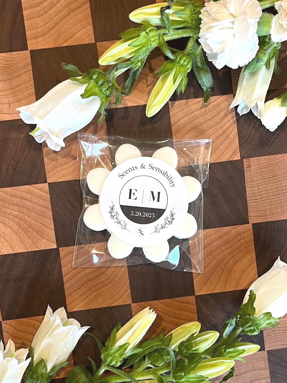 Customizable Wedding Favors Wax Melt 8 pieces