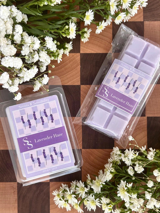 Lavender Haze, Non toxic Natural Handmade Wax Melts and Snap Bars, Herbal Scented